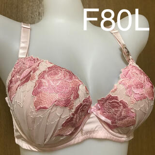 大花刺繍 ブラショー F80L ピンク(ブラ&ショーツセット)