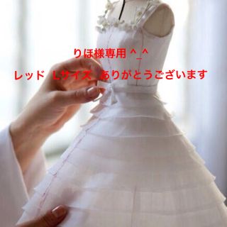 りほ様専用 ^_^ レッド Lサイズ  秋冬新作★ユーデュロイシャツワンピース(ひざ丈ワンピース)