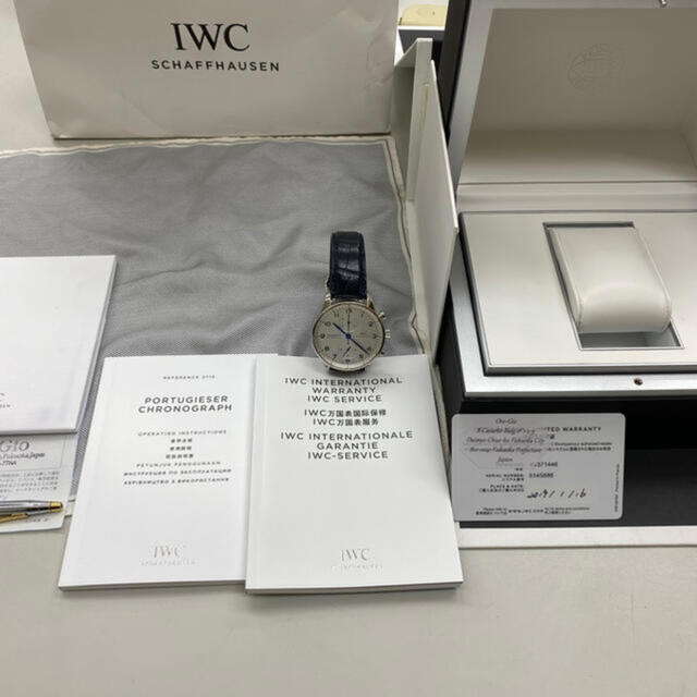 美品　IWCポルトギーゼクロノグラフ IW 371446腕時計(アナログ)