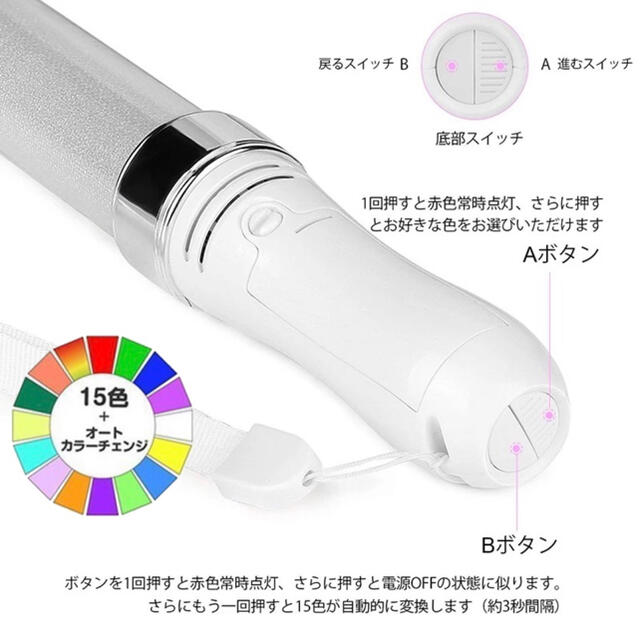 新品 未使用 LED ペンライト キンブレ 本体 1本 コンサート ライブ エンタメ/ホビーの声優グッズ(ペンライト)の商品写真