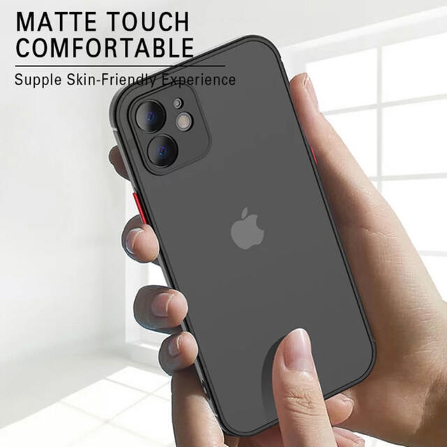 衝撃吸収　シンプルケース  iPhone12  ケース  -  ブラック スマホ/家電/カメラのスマホアクセサリー(iPhoneケース)の商品写真