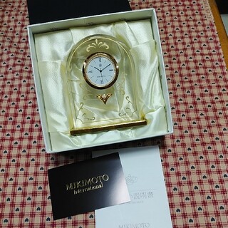 ミキモト(MIKIMOTO)のMIKIMOTO置き時計…Pearl付♡大きさ…約8×9.5(置時計)