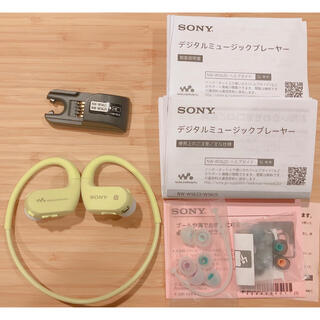 ソニー(SONY)の(こども)様専用 SONY / NW-WS623 ライムグリーン (ヘッドフォン/イヤフォン)