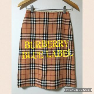 バーバリーブルーレーベル(BURBERRY BLUE LABEL)の美品 バーバリーブルーレーベル ノバチェックスカート 36 S タイトスカート(ひざ丈スカート)