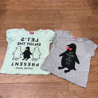 ジェニィ(JENNI)のsister jenni ジェニィ♡︎ʾʾ110●Tシャツ　2点セット　ペンギン(Tシャツ/カットソー)