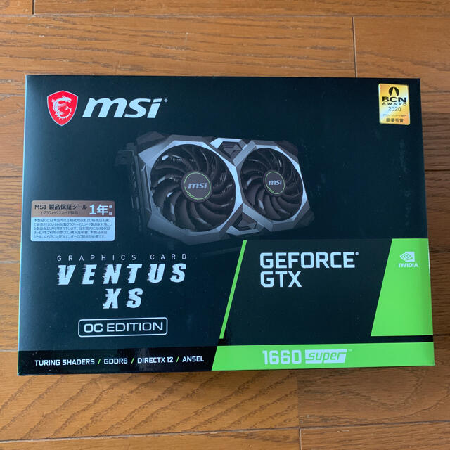 MSI GeForce GTX 1660 SUPER VENTUS 新品 未開封PC/タブレット