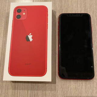 アイフォーン(iPhone)の【iPhone11】PRODUCT RED 64GB SIMフリー(スマートフォン本体)