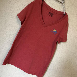 パタゴニア(patagonia)のレディース　patagonia パタゴニア Vネック Tシャツ　S(Tシャツ(半袖/袖なし))