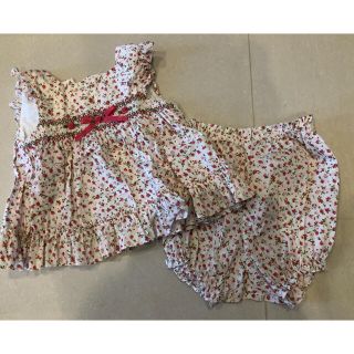 【美品】値下げ♪ ワンピース 上下セット 小花柄 24M(ワンピース)