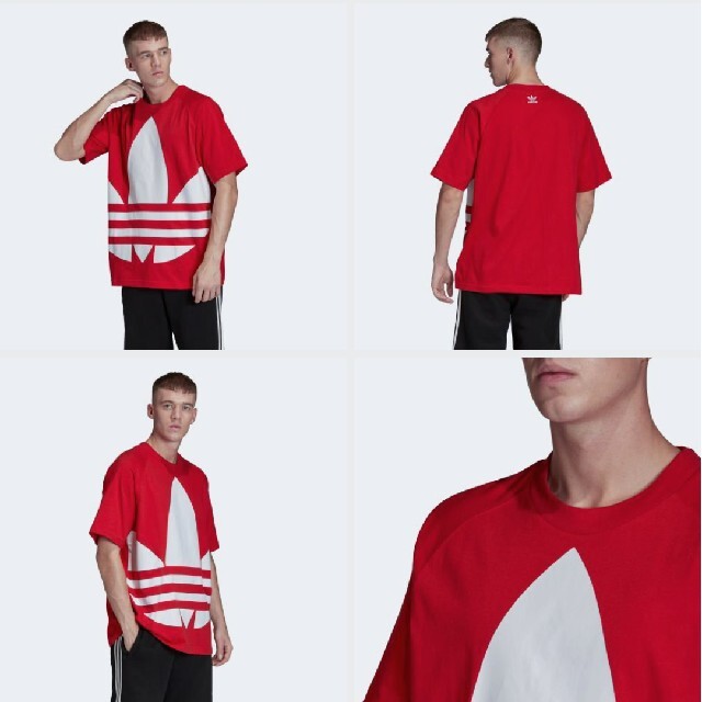 adidas(アディダス)の新品 2XL adidas originals Tシャツ ビッグロゴ 赤 メンズのトップス(Tシャツ/カットソー(半袖/袖なし))の商品写真