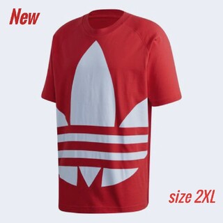 アディダス(adidas)の新品 2XL adidas originals Tシャツ ビッグロゴ 赤(Tシャツ/カットソー(半袖/袖なし))