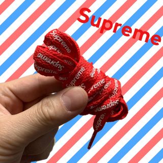 シュプリーム(Supreme)の未使用／supreme シューレース　赤　レッド　NIKE エアフォース1(その他)