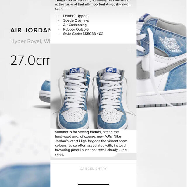 【27.0㎝】AIR JORDAN 1 HIGH OG HYPER ROYAL