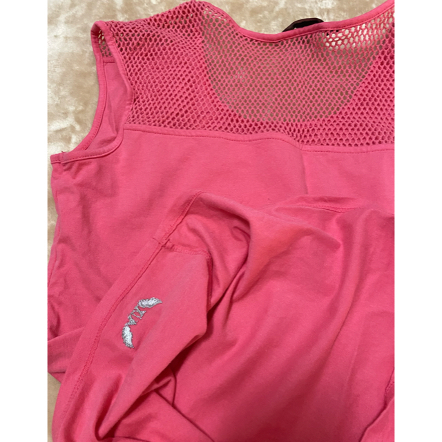 ARMANI EXCHANGE(アルマーニエクスチェンジ)のアルマーニエクスチェンジ A/X タンクトップTシャツ M  ピンク 編み レディースのトップス(Tシャツ(半袖/袖なし))の商品写真