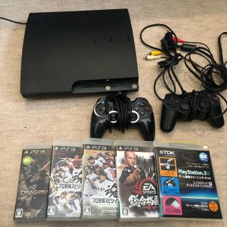 プレイステーション3(PlayStation3)のPS3本体CECH-2000CA ソフト4つ　コントローラー２つ付き(家庭用ゲーム機本体)