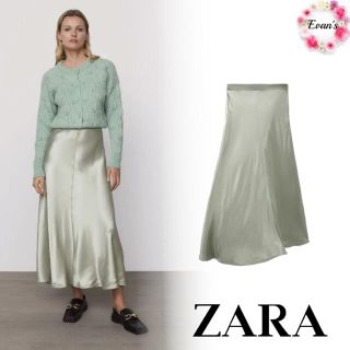 ザラ(ZARA)のZARA 今季🌟サテンスカート(ひざ丈スカート)