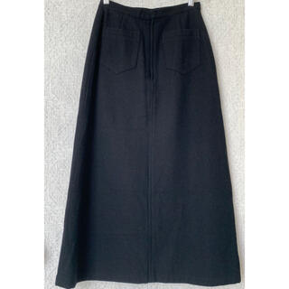 コムデギャルソン(COMME des GARCONS)の古着　黒　ロングスカート(ロングスカート)