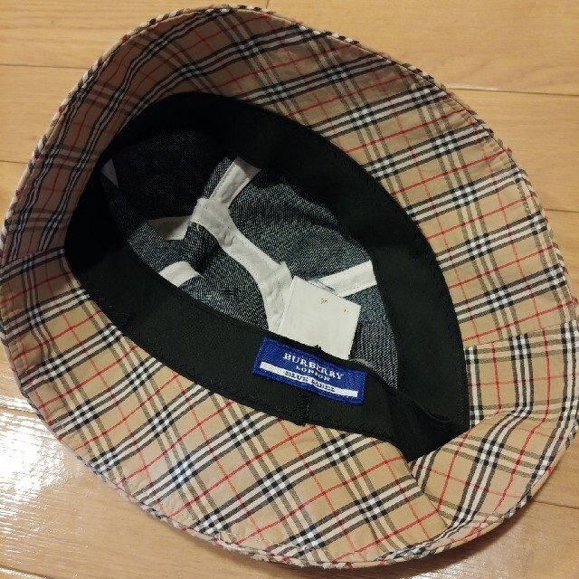 BURBERRY BLUE LABEL(バーバリーブルーレーベル)の本日のみ値下げ　バーバリーブルーレーベル　デニムハット　チェック レディースの帽子(ハット)の商品写真