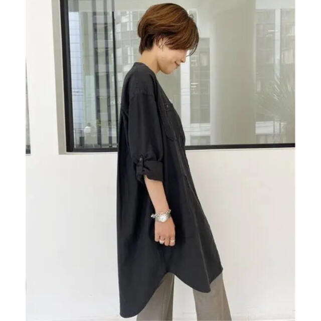 L'Appartement DEUXIEME CLASSE(アパルトモンドゥーズィエムクラス)の  L'Appartement ◆JAMES PERSE SHIRT DRESS レディースのワンピース(ひざ丈ワンピース)の商品写真