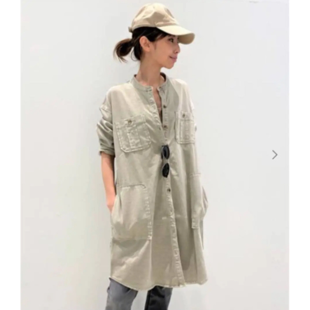 L'Appartement DEUXIEME CLASSE(アパルトモンドゥーズィエムクラス)の  L'Appartement ◆JAMES PERSE SHIRT DRESS レディースのワンピース(ひざ丈ワンピース)の商品写真