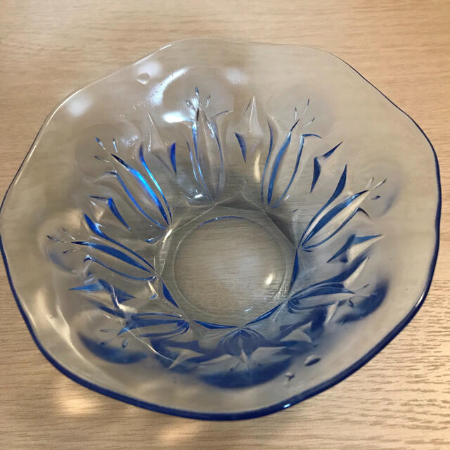 青ガラス碗　ガラス皿　大皿　深皿ガラス　皿　鉢 5