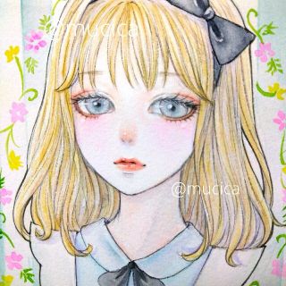 専用　手描きイラスト　不思議の国のアリス　水彩画　オリジナル(絵画/タペストリー)
