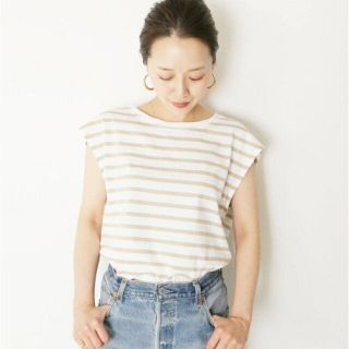 プラージュ(Plage)の♡新品　plage ×LEMINOR ルミノア　ベージュ×ホワイト(Tシャツ(半袖/袖なし))