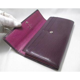 LOUIS VUITTON - ルイヴィトン エピ パープル 長財布 ファスナー付き長 ...