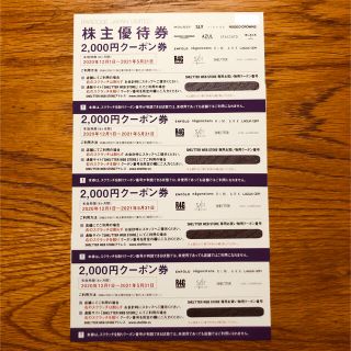 バロックジャパンリミテッド　株主優待券　8000円分(ショッピング)