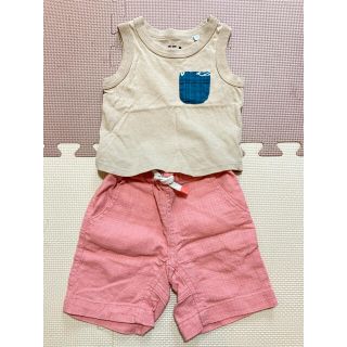 男の子用夏用トップス、ショートパンツ2枚セット　80㎝(タンクトップ/キャミソール)