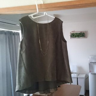 ドゥーズィエムクラス(DEUXIEME CLASSE)のLOUNGEDRESS★カットソースエード調未使用品(カットソー(半袖/袖なし))