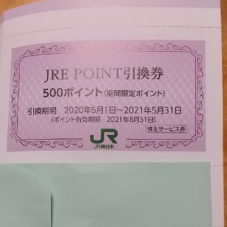 JRE POINTカード 500ポイント１枚(ショッピング)