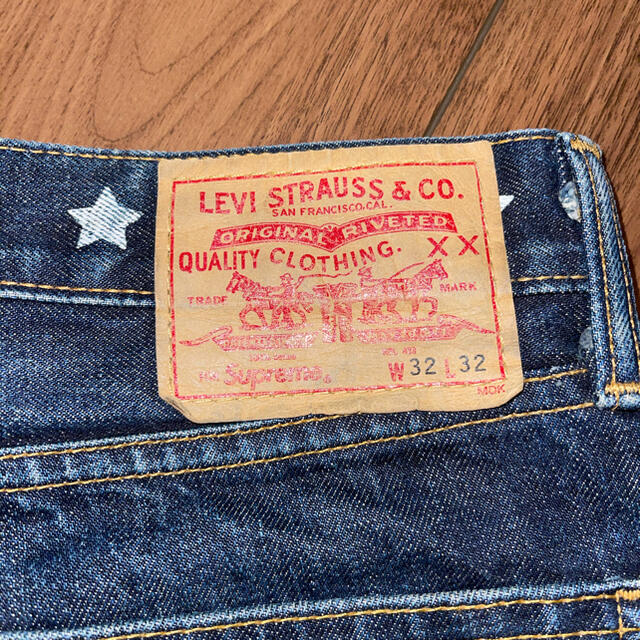 デニム/ジーンズsupreme×levis 505  スタープリント　デニム　ジーンズ　レア