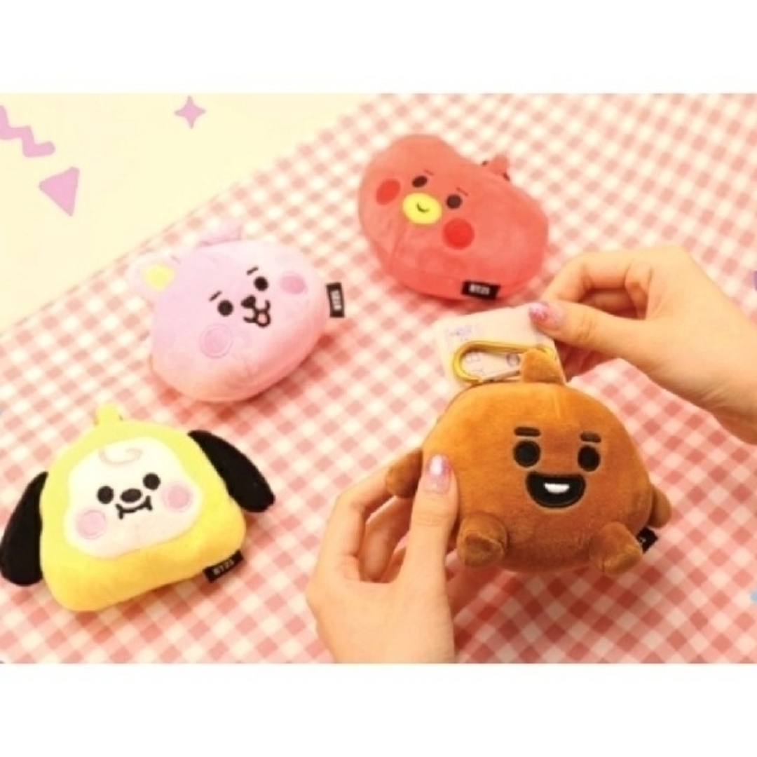 BT21 ベビー コインケース RJ ジン ぬいぐるみ キーホルダー エンタメ/ホビーのおもちゃ/ぬいぐるみ(キャラクターグッズ)の商品写真