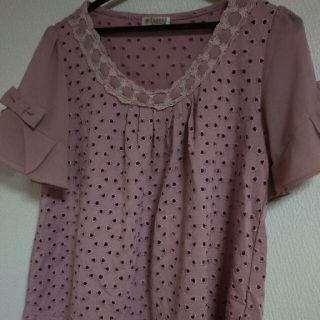 アクシーズファム(axes femme)の【axes femme】ピンクのトップス(カットソー(半袖/袖なし))