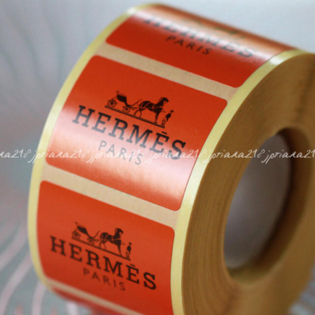 Hermes(エルメス)のエルメス ラッピング用シール 5枚 オレンジ 非売品 ステッカー 正規品 レディースのファッション小物(その他)の商品写真