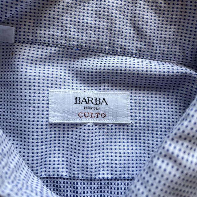 BARBA(バルバ)のバルバ　白　ブルードット　シャツ38 メンズのトップス(シャツ)の商品写真