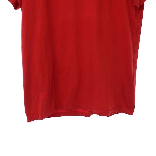 50cm着丈バルマン ロゴプリント Tシャツ カットソー 半袖 M 赤 レッド