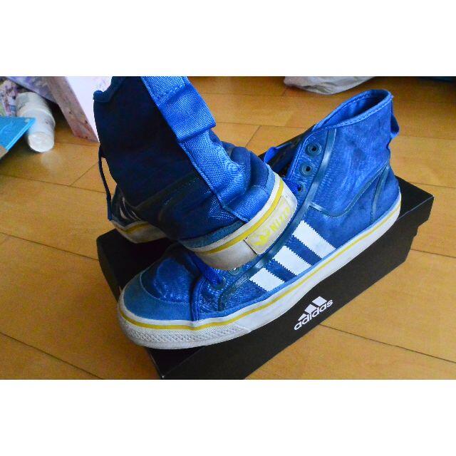 adidas(アディダス)のadidasアディダスオリジナルズ☆中古スニーカーハイカットブルー27cm メンズの靴/シューズ(スニーカー)の商品写真