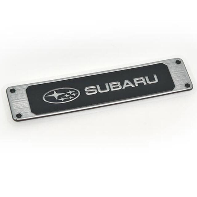 スバル(スバル)のSUBARU スバル純正 ロゴステッカー ヘアライン調 自動車/バイクの自動車(車外アクセサリ)の商品写真