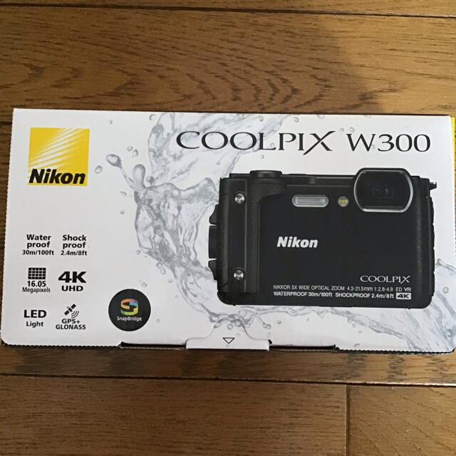 スマホ/家電/カメラNikon デジタルカメラ COOLPIX W300 ブラック未使用品