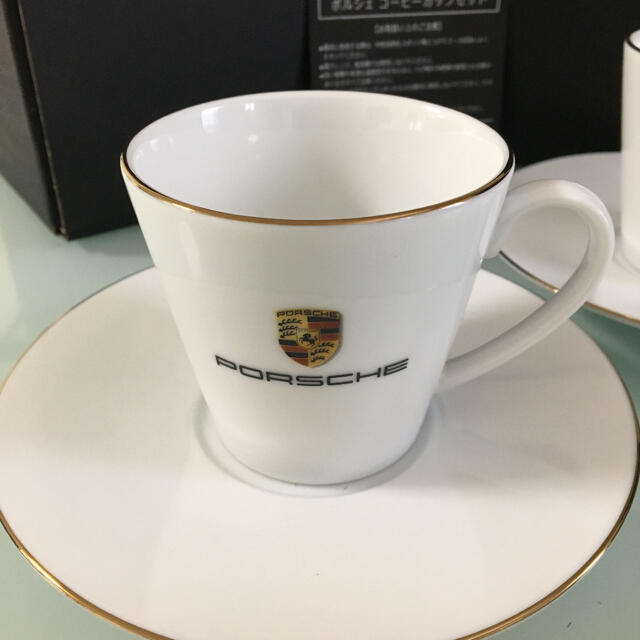 Porsche(ポルシェ)の【正規品】PORSCHE  ポルシェ　純正コーヒーカップ　2客セット　ギフト 自動車/バイクの自動車(車体)の商品写真