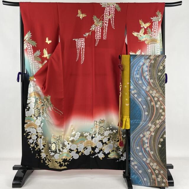 振袖 身丈165.5cm 裄丈66.5cm M 正絹 美品 秀品