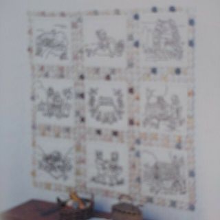 フェリシモ セピア色の絵本のような刺しゅうキルトタペストリー キット フルセット