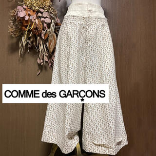 コムデギャルソン(COMME des GARCONS)のコムデギャルソン　袴パンツ　犬柄　AD2001 アイボリー　白(バギーパンツ)
