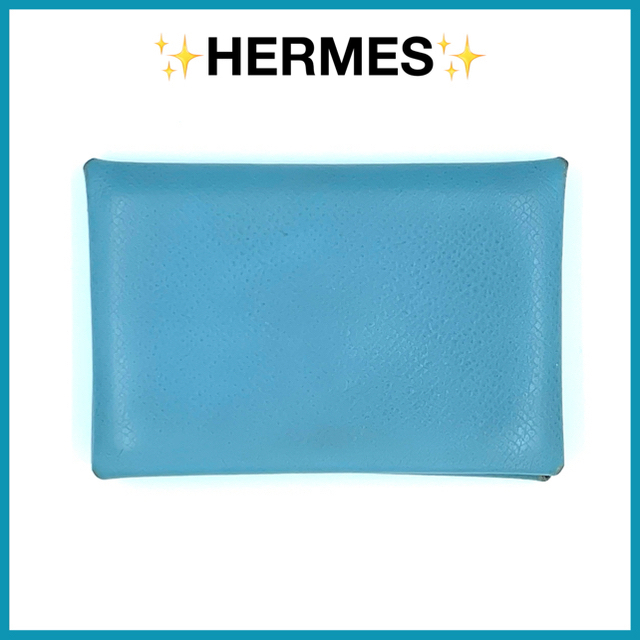 Hermes(エルメス)の✨美品✨HERMES カルヴィ ヴォーマダム ブルードノード シルバー金具 レディースのファッション小物(名刺入れ/定期入れ)の商品写真