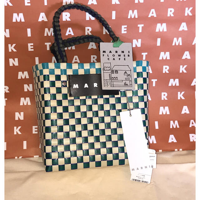 MARNIマルニマーケット新品ジャージーハンドルピクニックバッグミニレディース