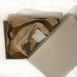 ネストローブ(nest Robe)のt2&n様専用 mature ha. BOXED HAT カーキ(麦わら帽子/ストローハット)