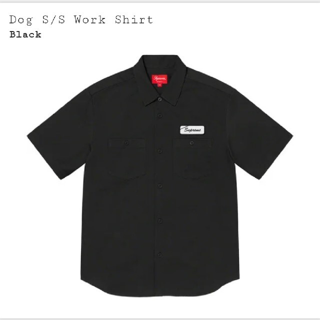 Supreme Dog S/S Work Shirt Black Sサイズ