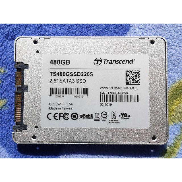 Transcend(トランセンド)のトランセンドのSSD220S480GB + SSD220S240GB スマホ/家電/カメラのPC/タブレット(PC周辺機器)の商品写真